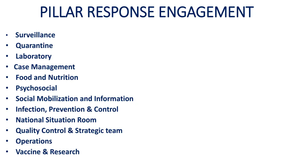 pillar response engagement pillar response