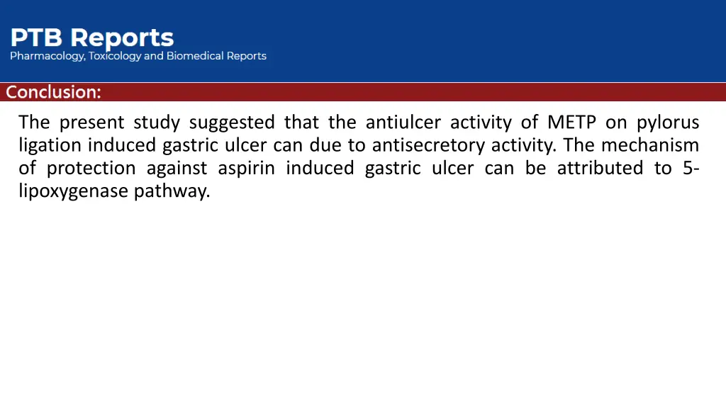 the present study suggested that the antiulcer