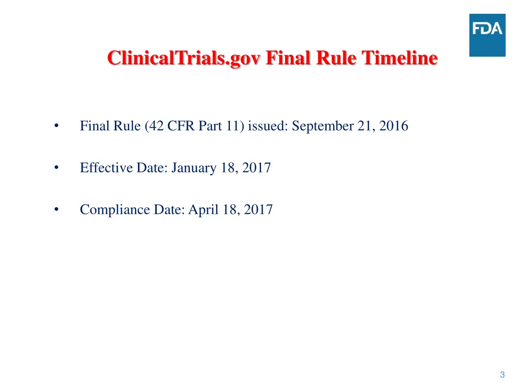 clinicaltrials gov final rule timeline