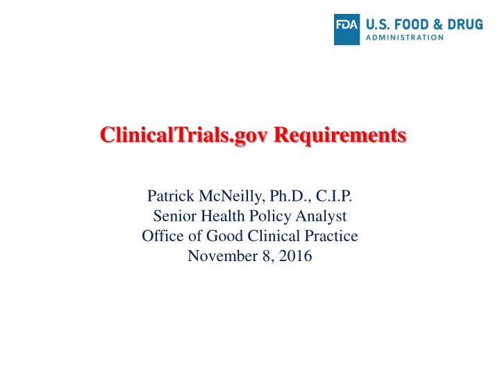 clinicaltrials gov requirements