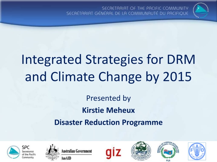 integrated strategies for drm and climate change