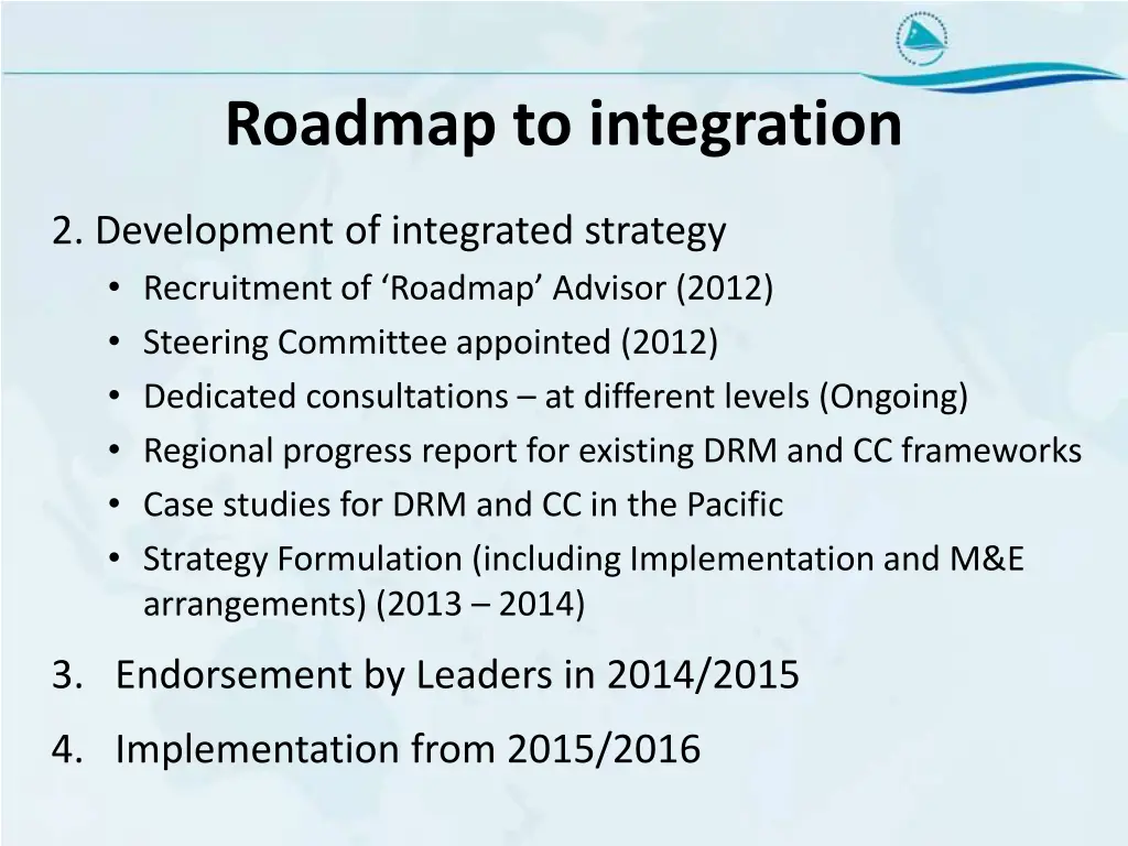 roadmap to integration 1