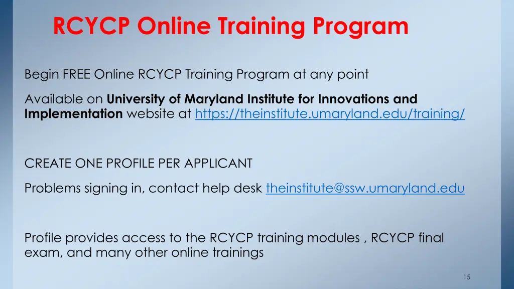 rcycp online training program