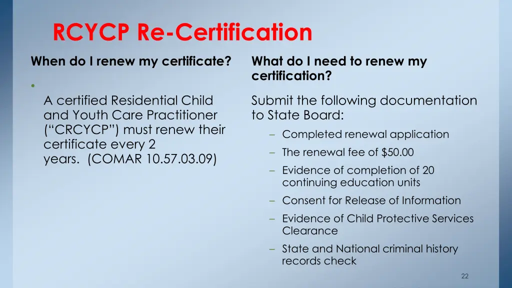 rcycp re certification