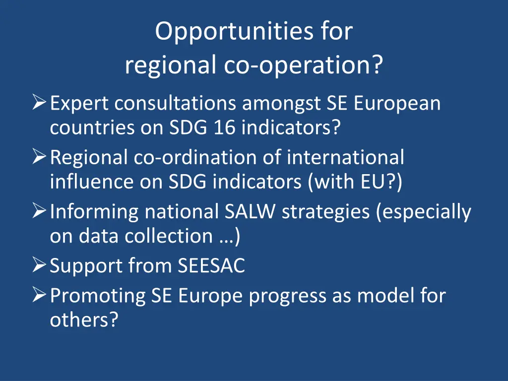 opportunities for regional co operation expert