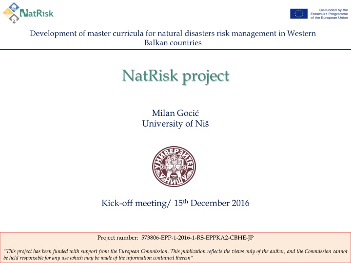 development of master curricula for natural