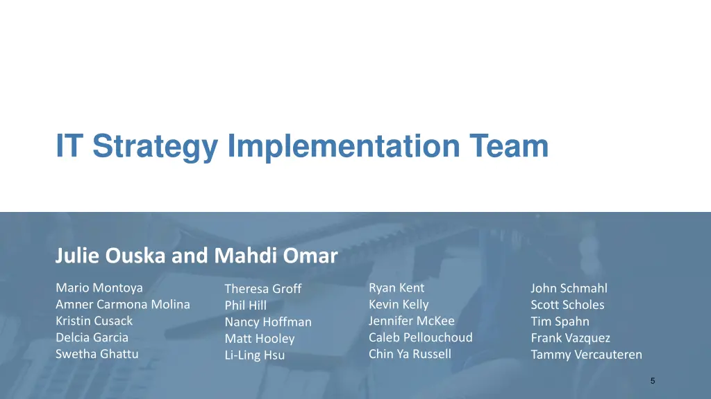 it strategy implementation team