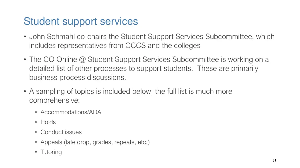 student support services