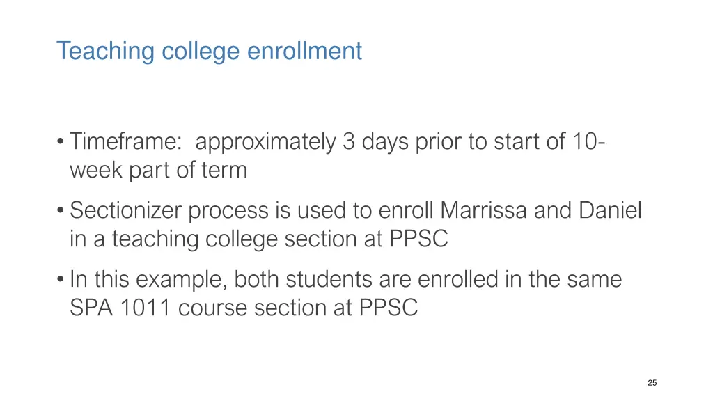 teaching college enrollment