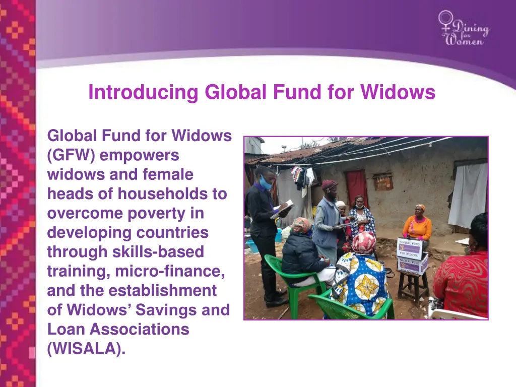 introducing global fund for widows