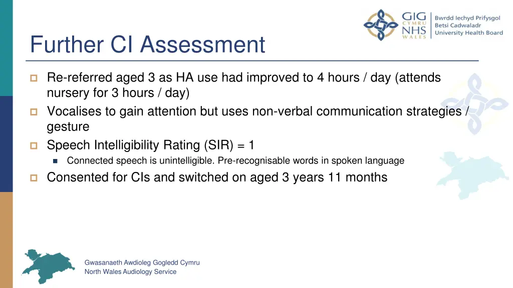 further ci assessment