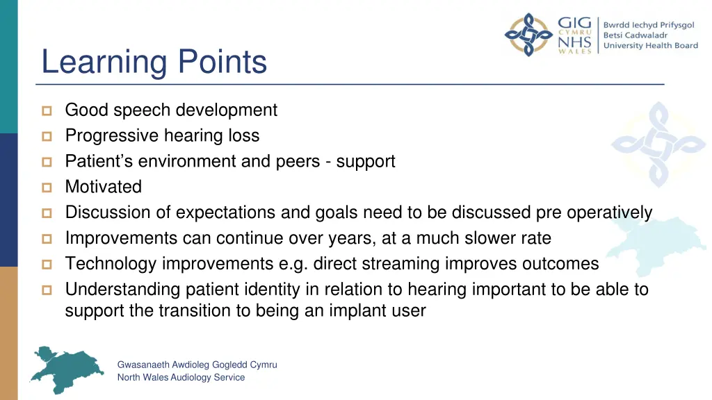 learning points
