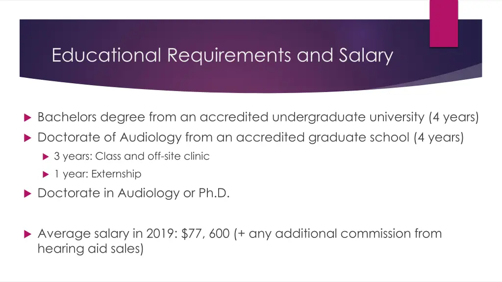 educational requirements and salary