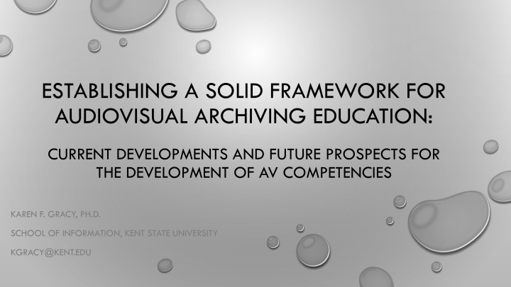establishing a solid framework for audiovisual