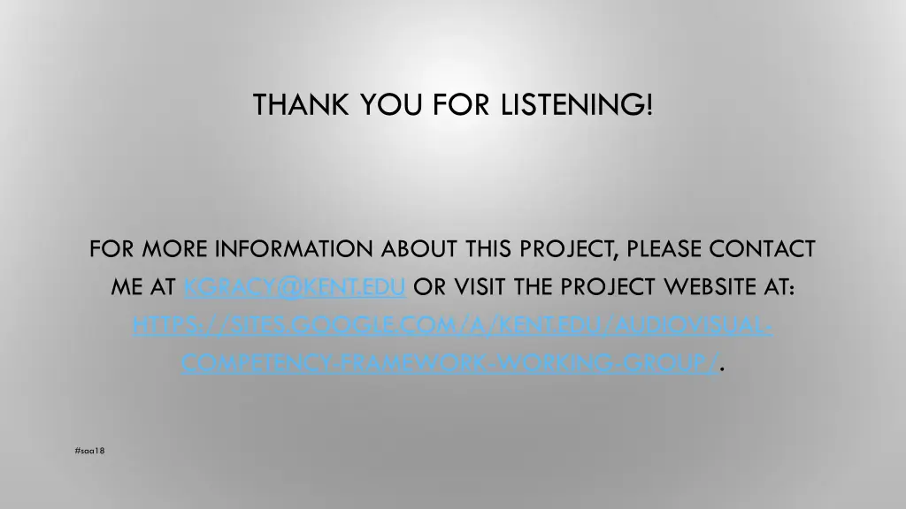 thank you for listening