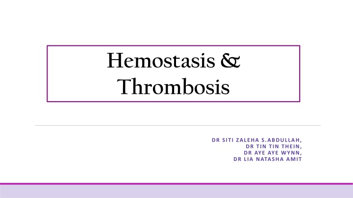 hemostasis thrombosis