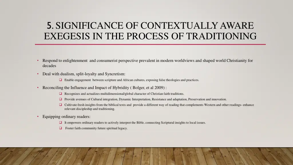 5 significance of contextually aware exegesis