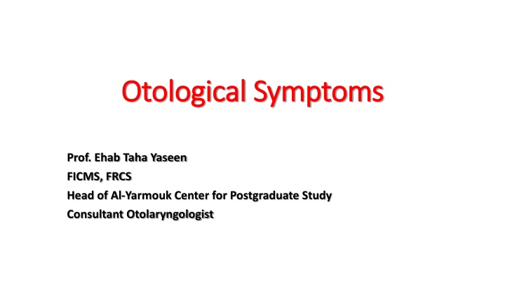 otological symptoms otological symptoms