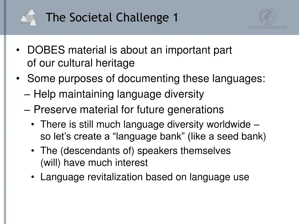 the societal challenge 1