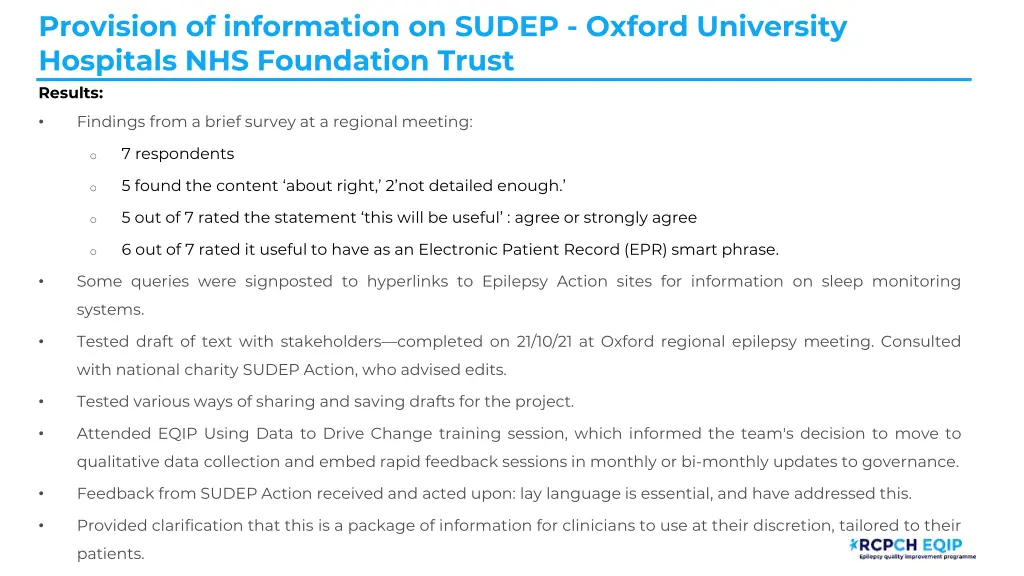 provision of information on sudep oxford 3