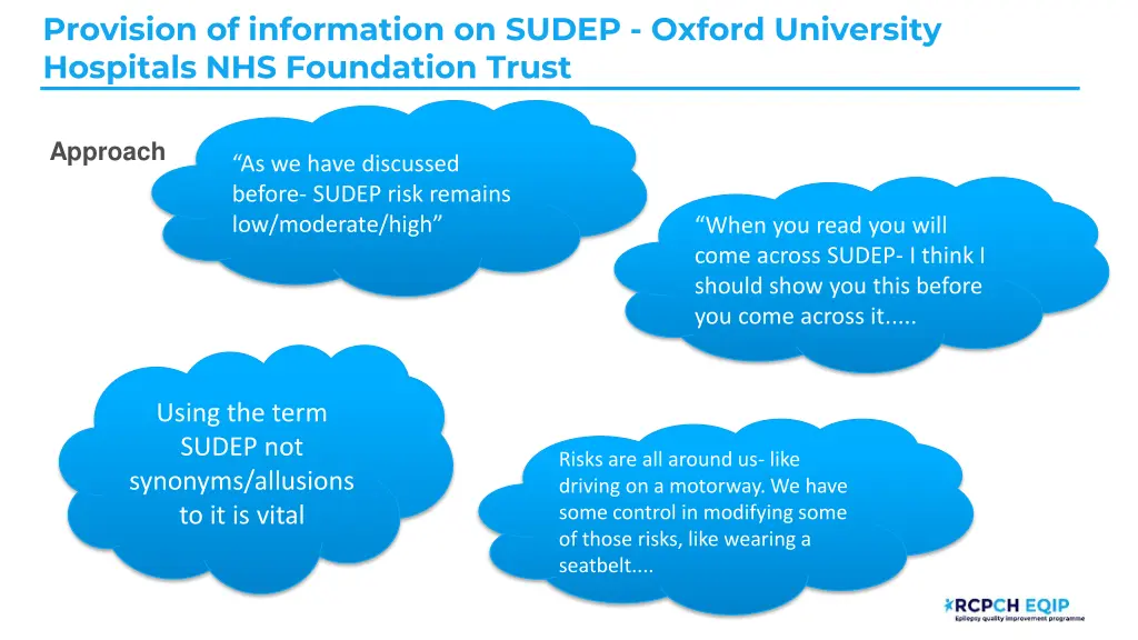 provision of information on sudep oxford 6