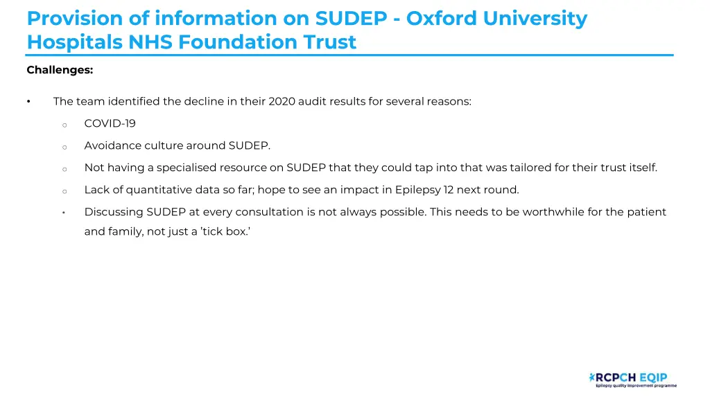 provision of information on sudep oxford 7