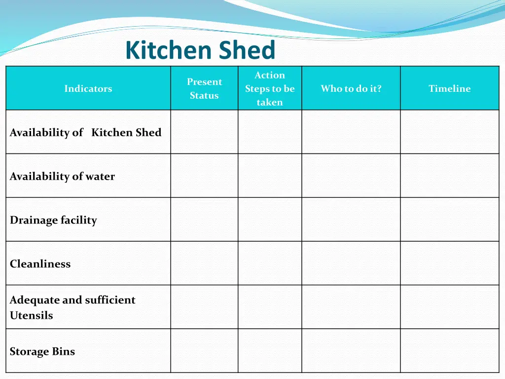 kitchen shed