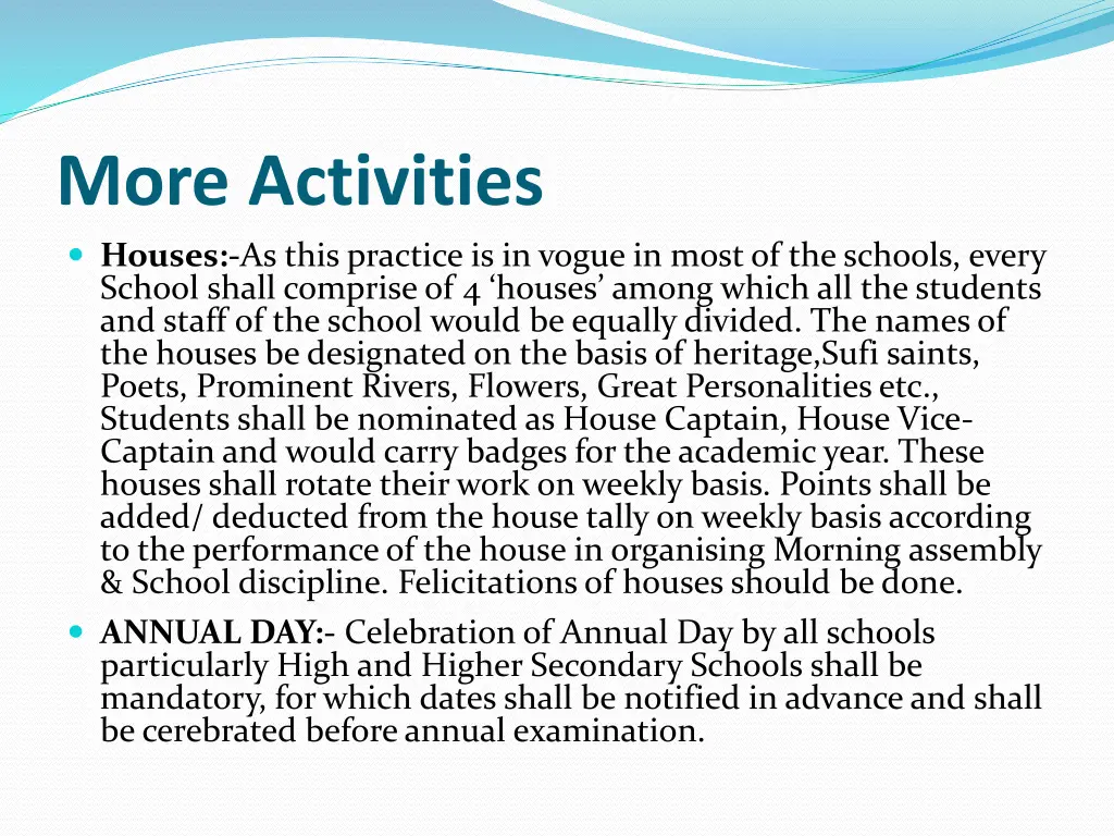 more activities houses as this practice