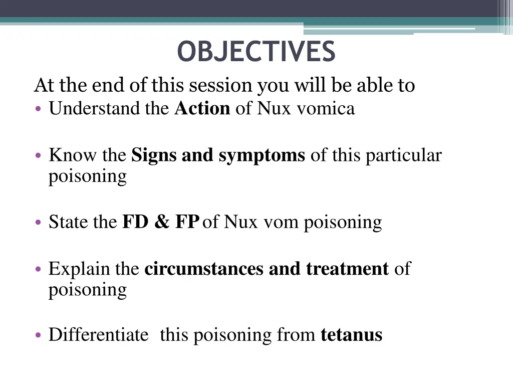 objectives