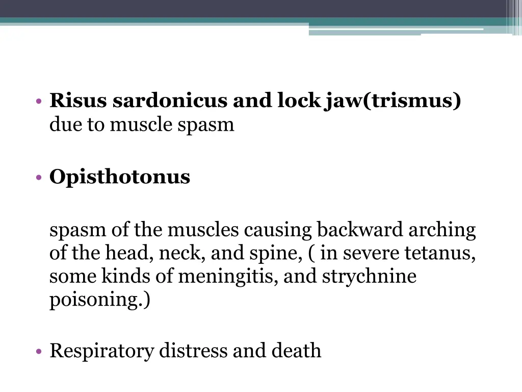 risus sardonicus and lock jaw trismus