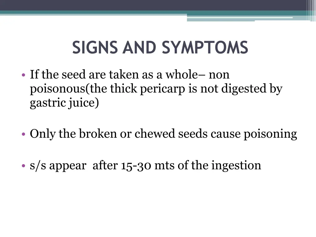 signs and symptoms