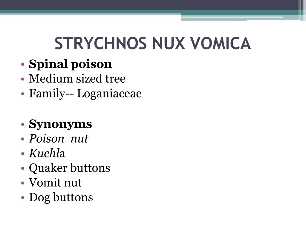 strychnos nux vomica spinal poison medium sized