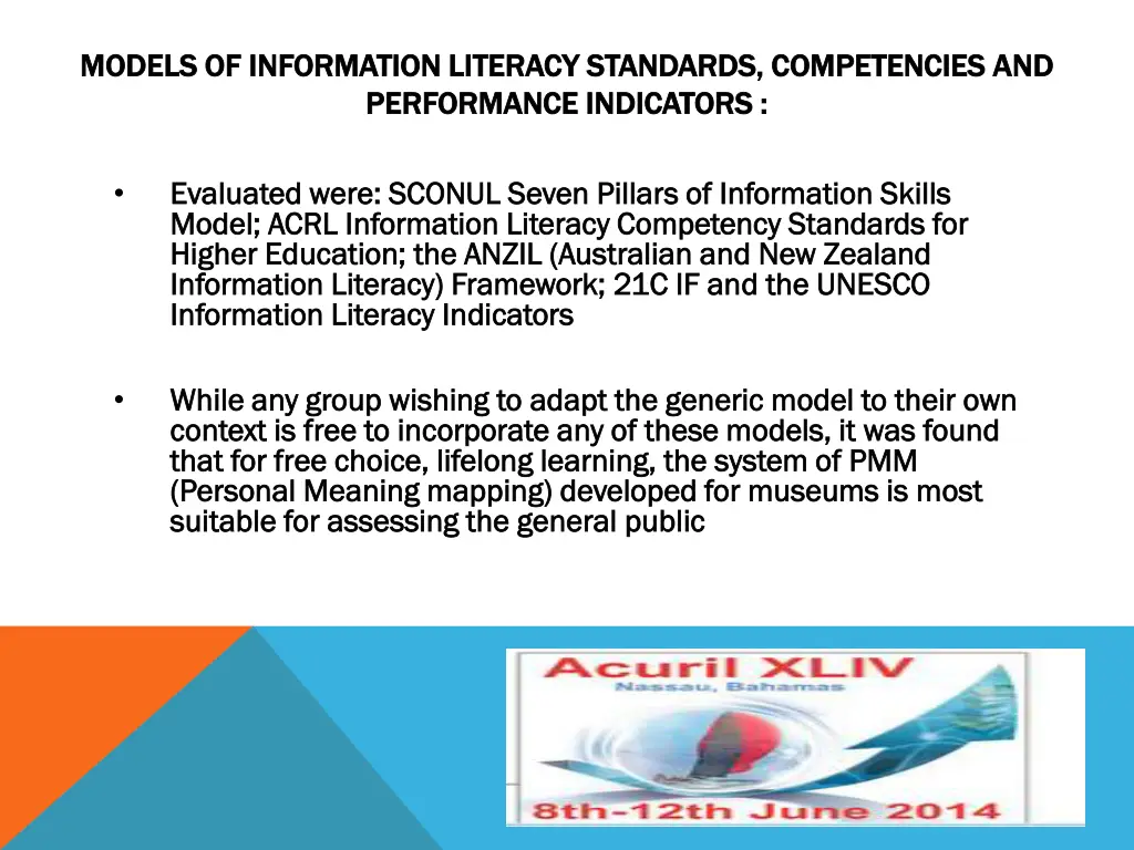 models models of information literacy