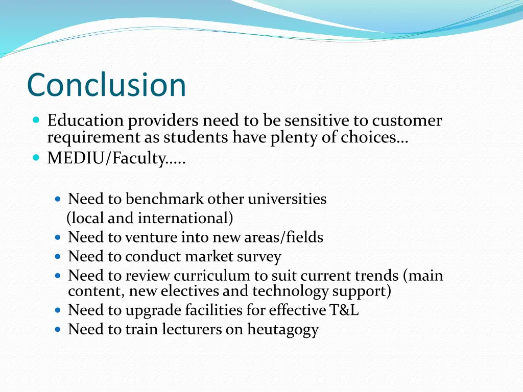 conclusion education providers need