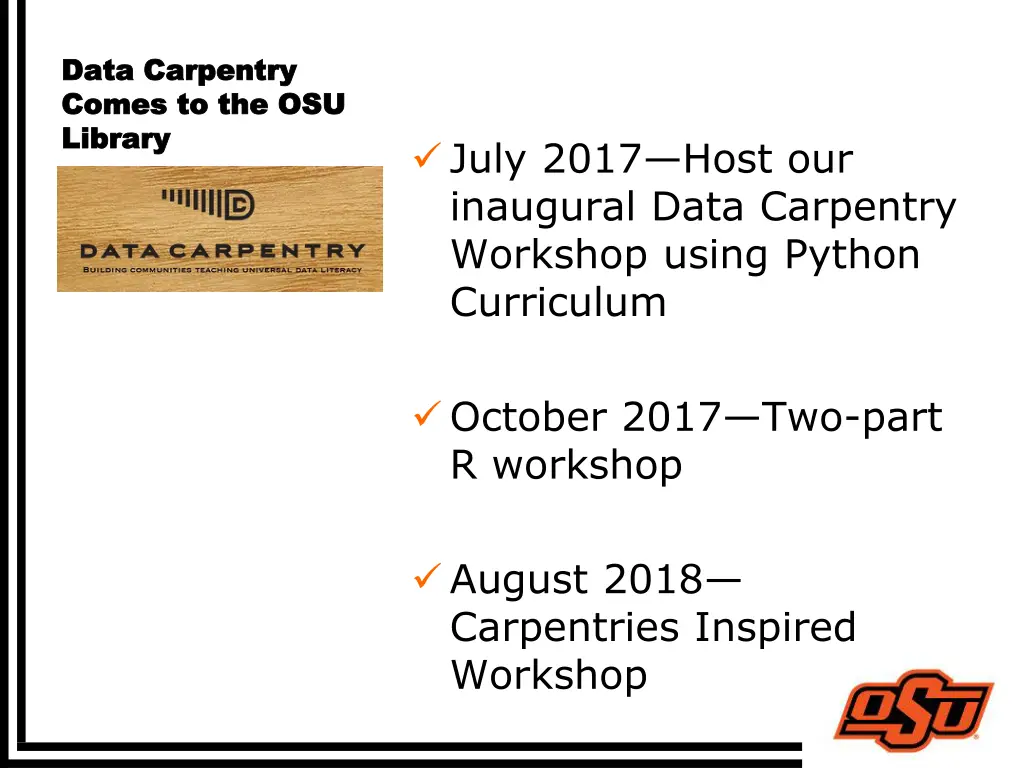 data carpentry data carpentry comes