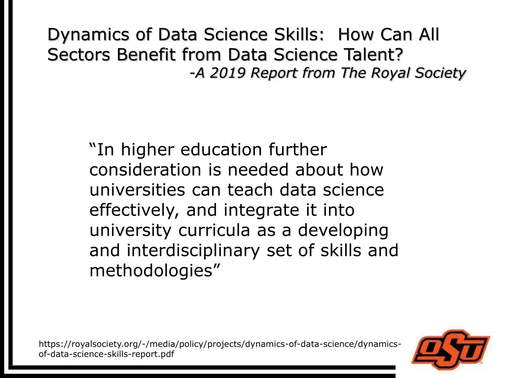 dynamics of data science skills
