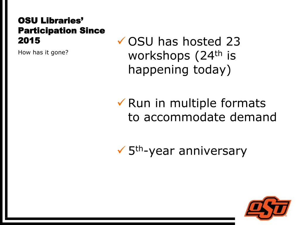 osu libraries osu libraries participation since