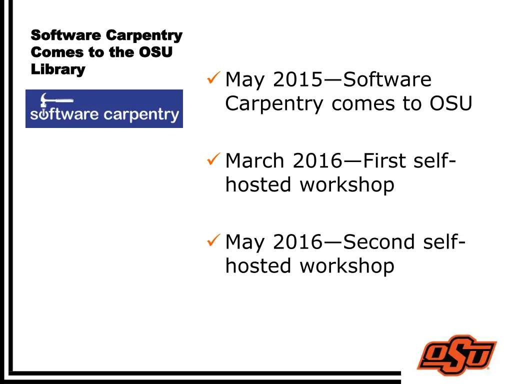 software carpentry software carpentry comes