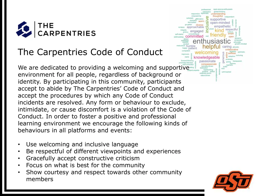 the carpentries code of conduct