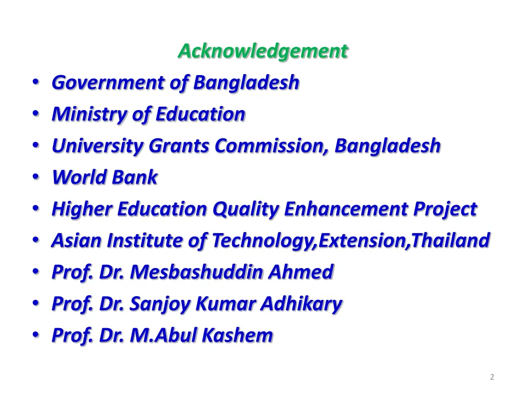 acknowledgement