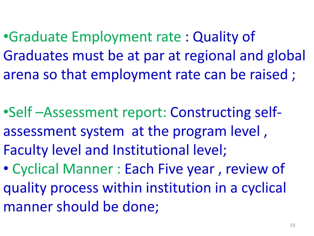 graduate employment rate quality of graduates