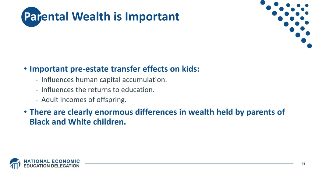 parental wealth is important