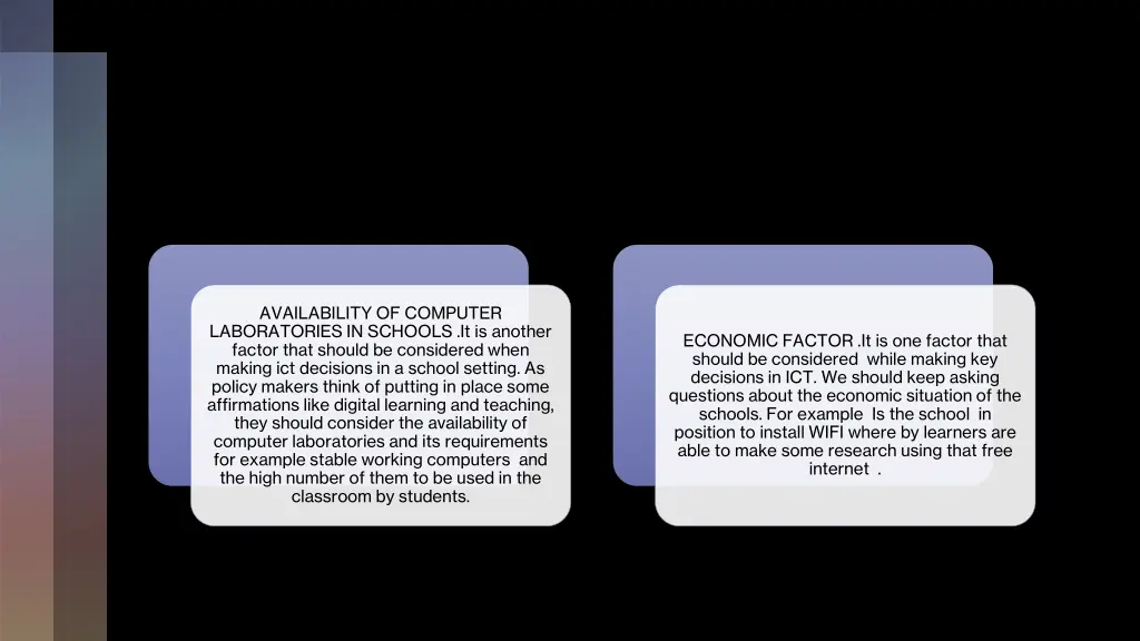 availability of computer laboratories in schools