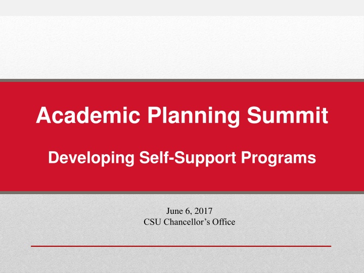 academic planning summit