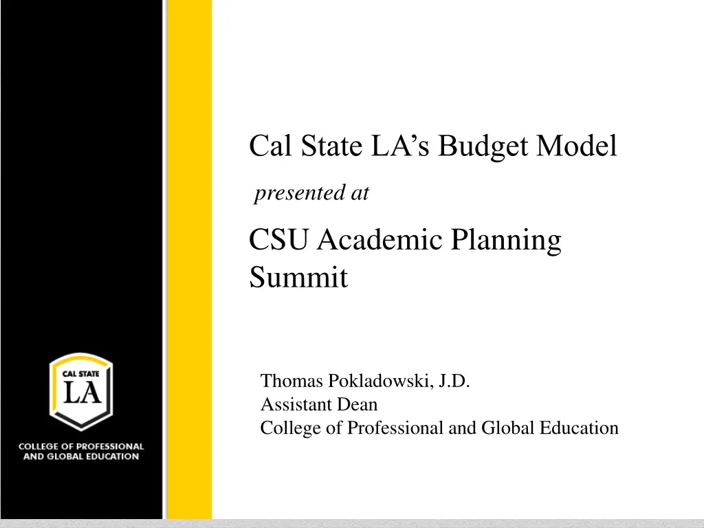 cal state la s budget model