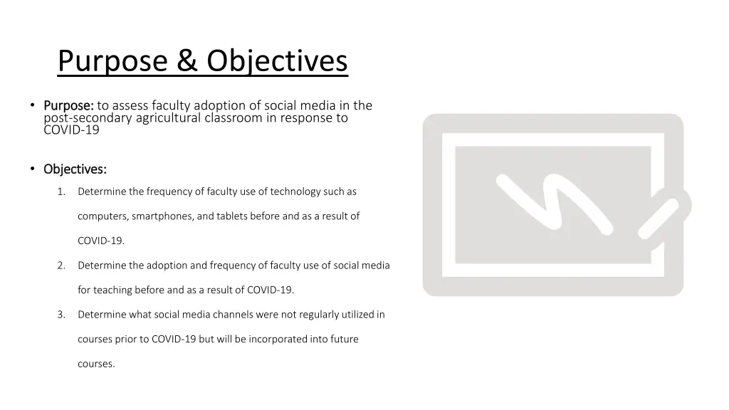 purpose objectives