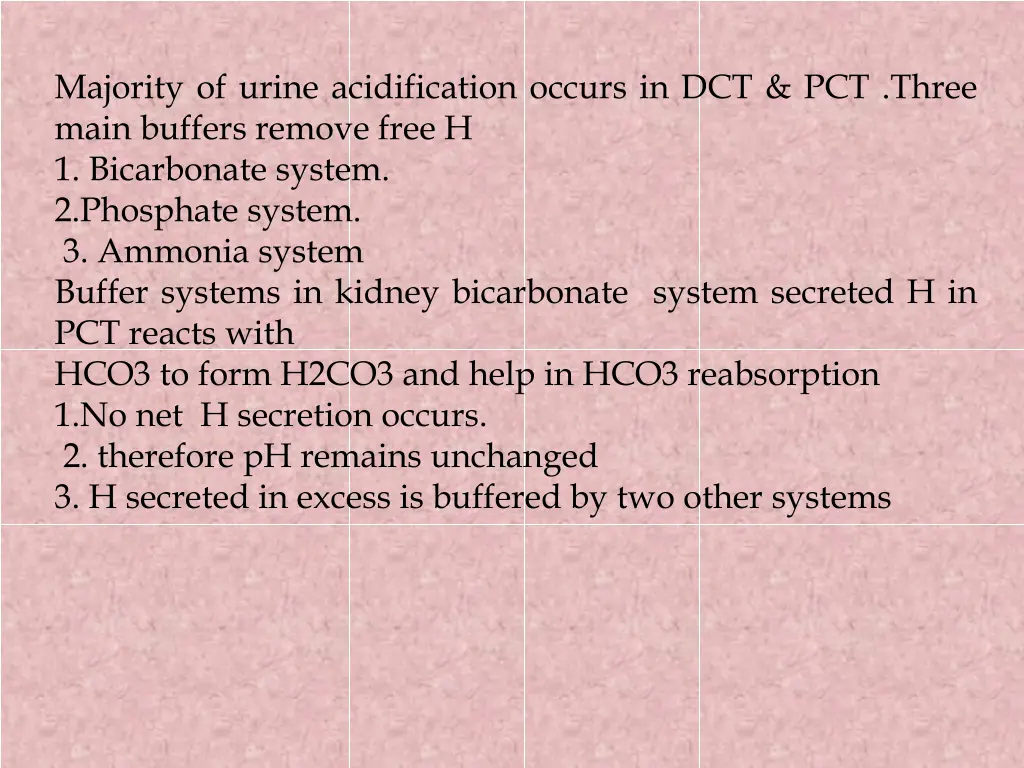 majority of urine acidification occurs