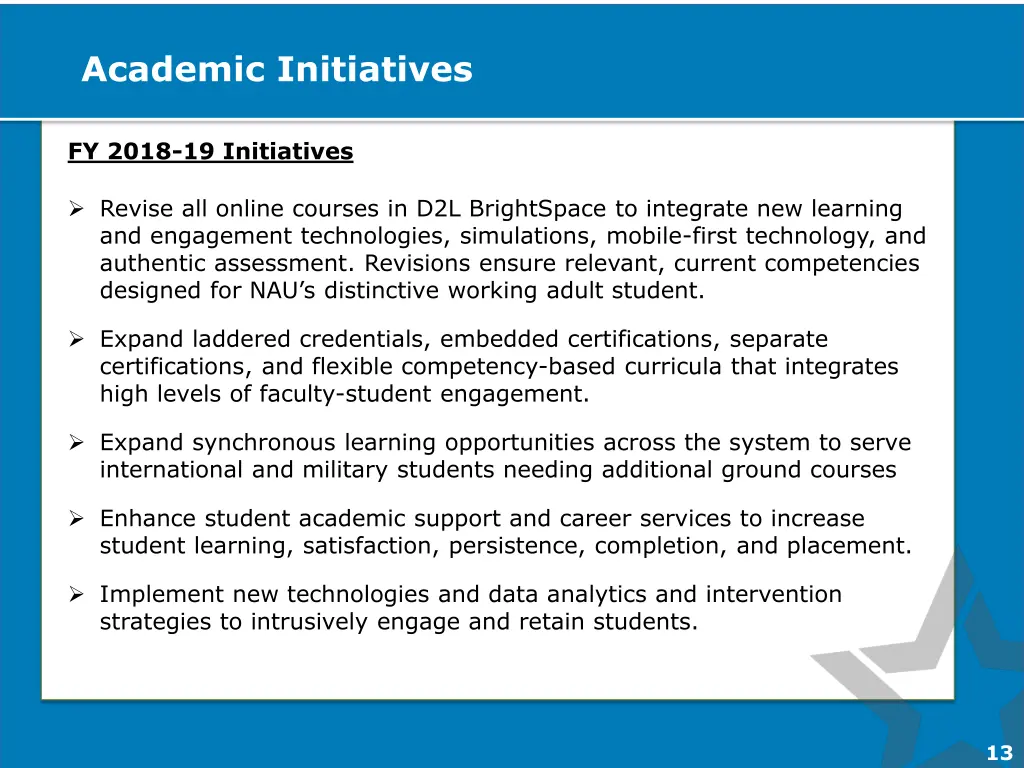 academic initiatives