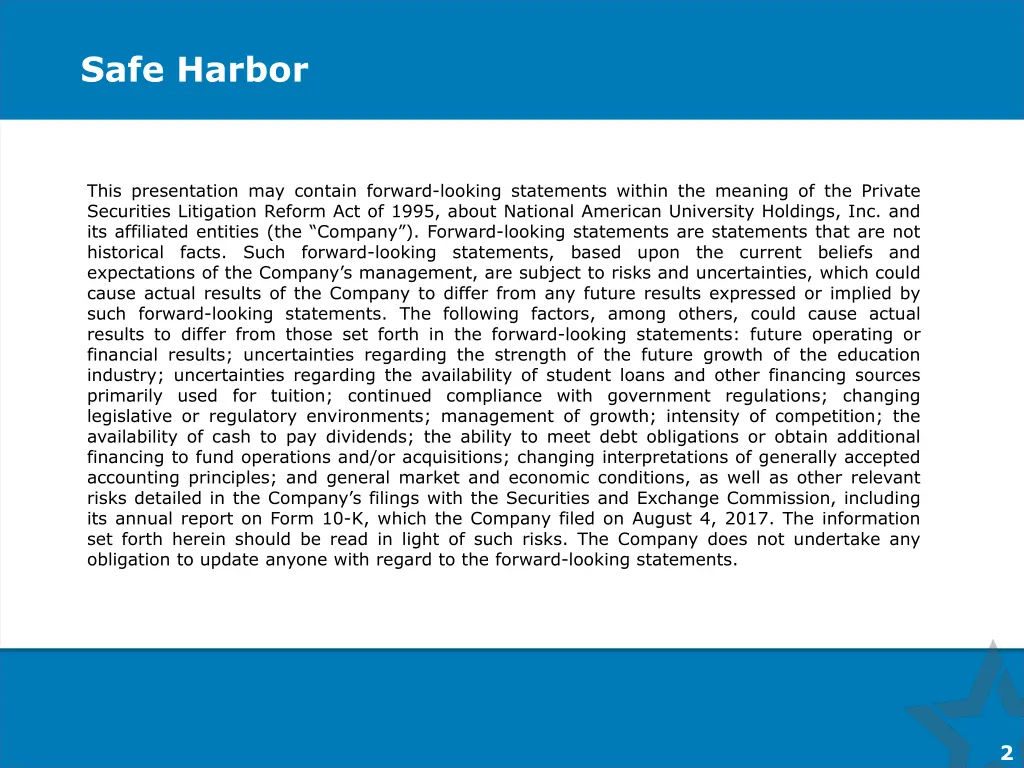 safe harbor