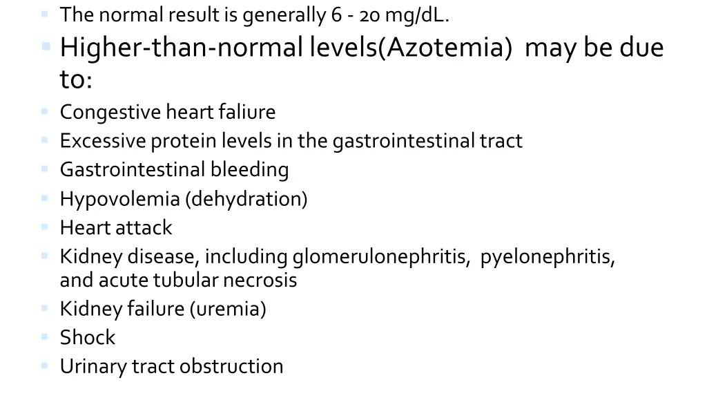 the normal result is generally 6 20mg dl higher